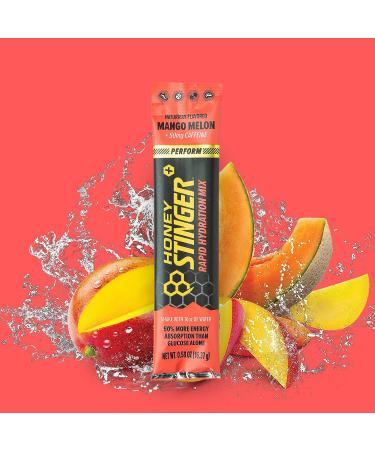 Honey Stinger Perform Rapid Hydration Powder - Mango Melon Electrolyte Multiplier for Exercise & Performance - Sports Nutrition 24 Packets - Buy Online on GoSupps.com