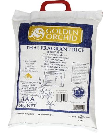 Golden Orchid Fragrant Thai Rice 5 kg - Premium Quality Grain for Exquisite Dishes - Buy Online on GoSupps.com