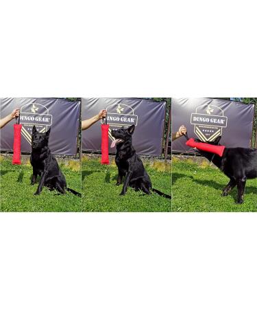 Dingo Gear Cotton Nylon Bite Sausage for Dog Training | IGP IPO Obedience Protection | 45x8 cm Red | High-Quality Sport Gear - Buy Online on GoSupps.com