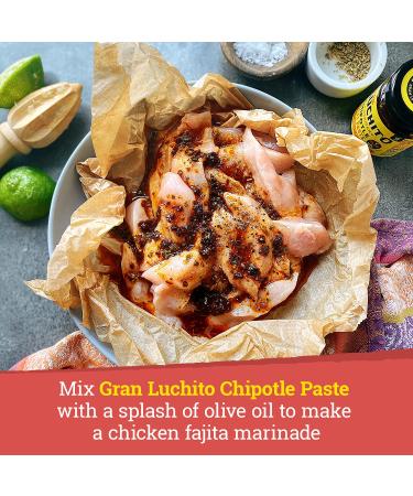 Gran Luchito Mexican Chipotle Chili Paste 3.5oz - Handmade in Mexico | Smoky Chipotle Sauce with Medium to High Heat | All Natural & Gluten/GMO Free - Ideal for Mexican Cooking - Buy Online on GoSupps.com