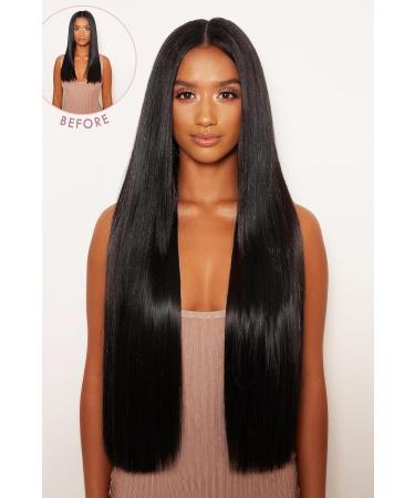 Lullabellz Super Thick Statement Straight Clip In Hair Extensions 5-Piece 26-Inch Length Natural Black - Buy Online on GoSupps.com