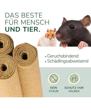 Natural Hemp Rodent Mat 100x40cm | Eco-Friendly Floor Cover for Rabbits Hamsters & Small Animals | Perfect for Cages & Stalls - Buy Online on GoSupps.com