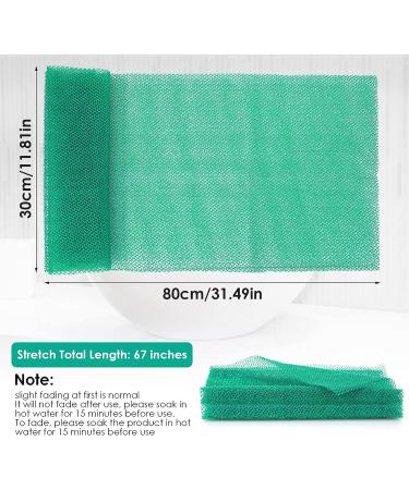 Sibba African Net Long Bath Sponge - Exfoliating Shower Body Scrubber - Green - Buy Online on GoSupps.com