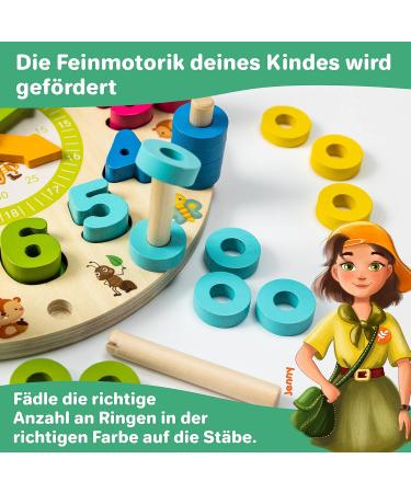 F rster Xaver 2-in-1 Learning Watch | Montessori & Waldorf Toys for 3+ | Educational Wooden Sorting Games - Buy Online on GoSupps.com