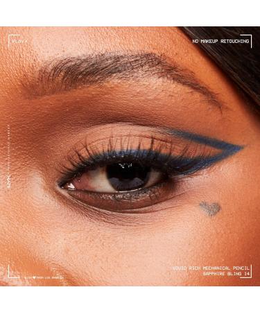 NYX PROFESSIONAL MAKEUP Vivid Rich Mechanical Pencil Eyeliner Rich shades Vegan Formula - Sapphire Bling (Dark Blue) 1 count (Pack of 1) Sapphire Bling - Buy Online on GoSupps.com