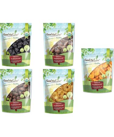 Organic Dried Fruits in a Gift Box - A Variety Pack of Prunes Apricots Dates Pineapples and Mangoes 1 Gift Box - Buy Online on GoSupps.com