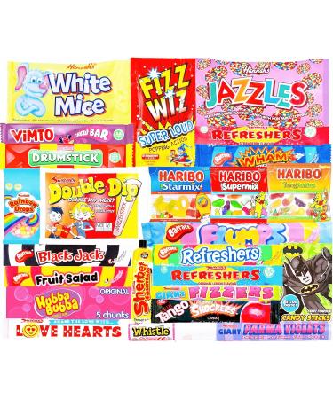 Mega Retro Sweets Gift Box - Sweet Hamper - Packed With Old Fashioned Sweets - Sweet Box - Birthday Sweets - Sweets For Kids - Sweet Gifts - Retro Sweets Hamper - Buy Online on GoSupps.com