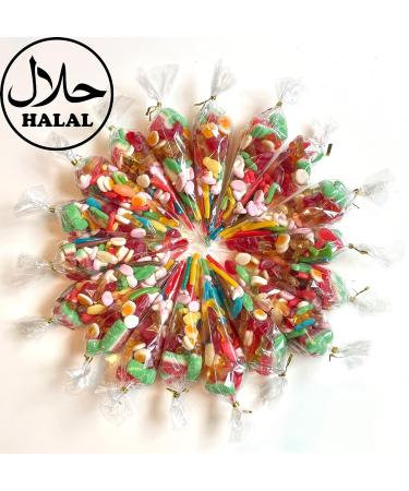 Reward Boards UK 100% HALAL Sweet Cones Pre Filled Candy Cones for Unisex Party Bag Filler with Assorted Sweets (100% Halal) (10 x Cones) - Buy Online on GoSupps.com