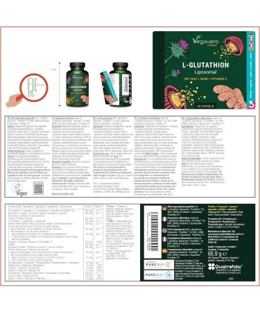 GLUTATHION Liposomal & Reduced PureWay - G | With Precursors: NAC Vitamin C MSM Glycine | Antioxidant + Anti Aging + Immu - Buy Online on GoSupps.com