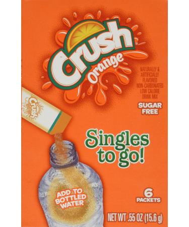 Lot of 9 Boxes/54packets-Orange CRUSH Sugar Free- Singles to go!