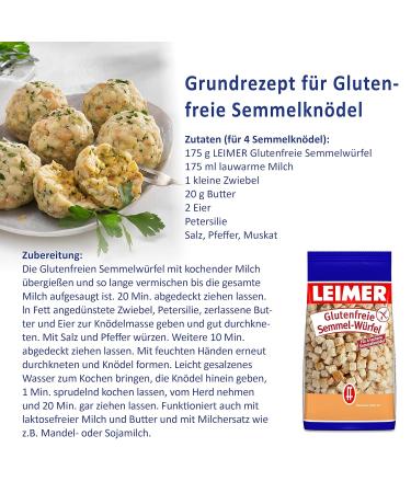 Leimer Gluten-Free Bread Cubes for Dumplings | 500g - Perfect for Cooking & Baking - Buy Online on GoSupps.com