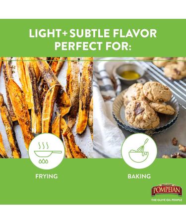 Pompeian Light Taste Olive Oil - 32 Fl Oz (Pack of 1) - Perfect for Frying & Baking, Gluten Free, Non-Allergenic, Non-GMO - Buy Online on GoSupps.com