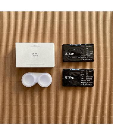 Elizzm Stone Blue Colored Contact Lenses - Natural Blue-Gray Prescription-Free 1 Month Wear - Shop Internationally - Buy Online on GoSupps.com