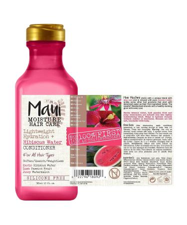 Maui Moisture Hibiscus Water Conditioner - Lightweight Hydration, 13 fl oz - Buy Online on GoSupps.com