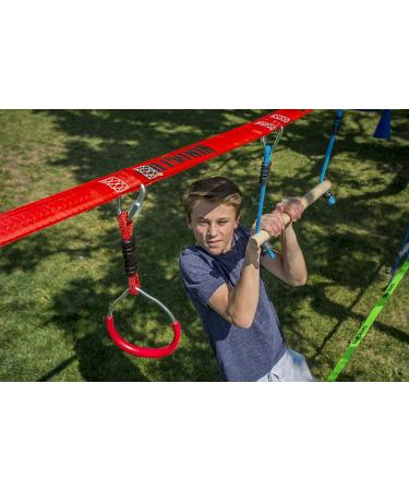 Slackers NinjaLine 36' Intro Kit - Red/Blue | Fun Outdoor Ninja Warrior Course Set - Buy Online on GoSupps.com