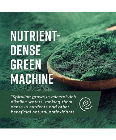 360 Nutrition Spirulina Powder - Vegan, Non GMO, Rich in Vitamin A, B Vitamins, Iron, Protein & Amino Acids - Caffeine Free Energy, Digestive Health, Immune Support - 6g Plant Based Protein - 2 oz - Buy Online on GoSupps.com