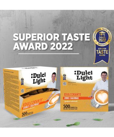 Dulci Light Sucralose Sweetener Sticks - 500 Calorie-Free Natural Sugar Substitute for Drinks & Food - Individually Packed - Buy Online on GoSupps.com