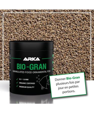 ARKA Bio-Gran - 500 ML - High quality fish food based on certified organic raw materials promotes the growth and colors of fish in any freshwater aquarium. - Buy Online on GoSupps.com