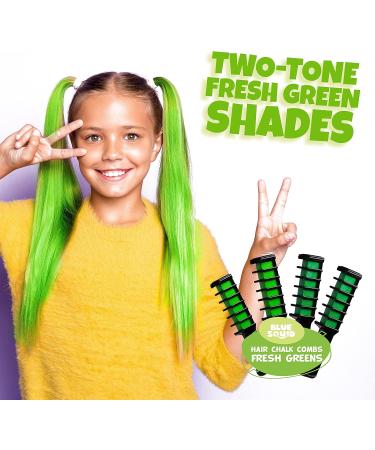 Blue Squid Haircover for Girls - 4 Pack Green Temporary Hair Color Combs | Washable & Perfect Gift Ideas for Teenage Girls - Buy Online on GoSupps.com