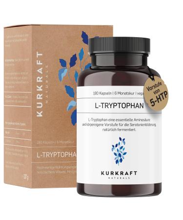 L -tryptophan 500mg - 180 capsules high dose - naturally fermented - laboratory test - vegan - without unwanted additives - German production