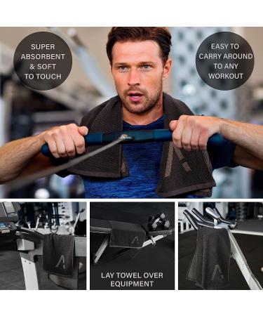 Organic Cotton Luxury Gym Towel - Soft & Absorbent (31.5 X 15.75 inch) - Silver Infused - Ideal for Men and Women - Buy Online on GoSupps.com