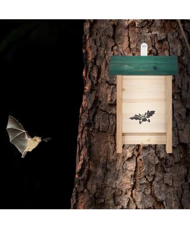 Relaxdays Bat Box Nesting Habitat - Untreated Solid Wood Shelter 25.5x18x6 cm - Natural/Green - Buy Online on GoSupps.com