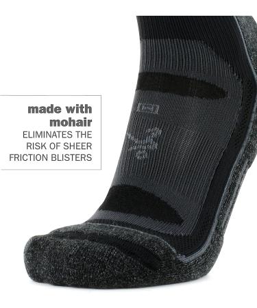 Blister Resist Performance Crew Athletic Running Socks - Large Black (1 Pair) for Men and Women - Buy Online on GoSupps.com