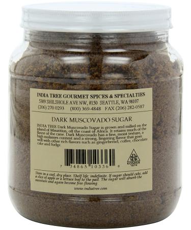 India Tree Dark Muscovado Sugar 2.8 lb - Pack of 2 | Rich & Unrefined Sugarcane | Natural Sweetener for Baking & Cooking - Buy Online on GoSupps.com