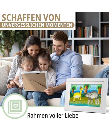 Kiyari A3 White Picture Frame for Children's Drawings - Fillable Art Frame with Safety Acrylic Glass - Display 50-150 Artworks - Buy Online on GoSupps.com