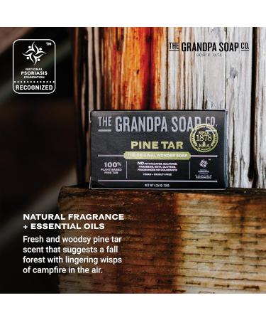 The Grandpa Soap Company Grandpa's Pine Tar Soap 92g (Pack of 2) - Buy Online on GoSupps.com