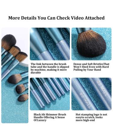 BS-MALL Makeup Brush Set 14Pcs Professional Synthetic Brushes for Foundation, Powder, Concealer, Eye Shadows, Blush - Deep Starry Blue - Buy Online on GoSupps.com