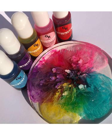 Alcohol Ink Set - 25 Colors Including White and Metallic Gold for Resin Art & Fluid Craft - Buy Online on GoSupps.com