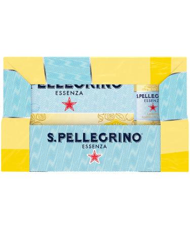 S.Pellegrino Essenza Lemon Zest Flavored Mineral Water - 24 Cans (11.15 fl oz) | Refreshing Citrus Taste - Buy Online on GoSupps.com