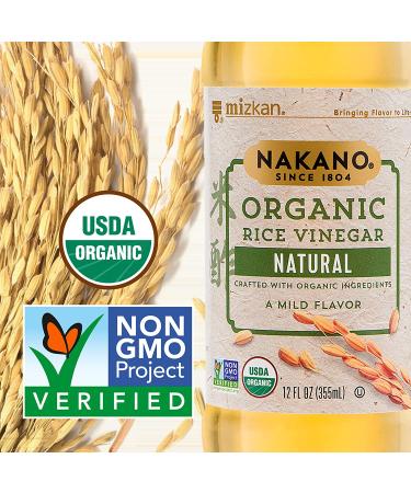 Nakano Organic Natural Rice Vinegar 12 oz - Premium Quality Vinegar for Cooking and Dressing - Buy Online on GoSupps.com