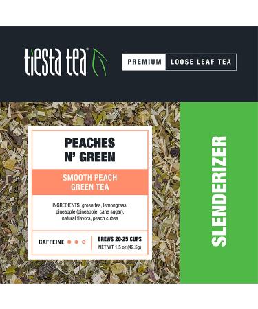 Tiesta Tea Premium Loose Leaf Peaches N Green Tea - 1.5 oz (42.5 g) - Buy Online on GoSupps.com