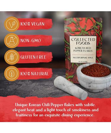 Premium Gochugaru Korean Red Pepper Flakes - 2 oz | Sun Dried Chili Peppers - Buy Online on GoSupps.com