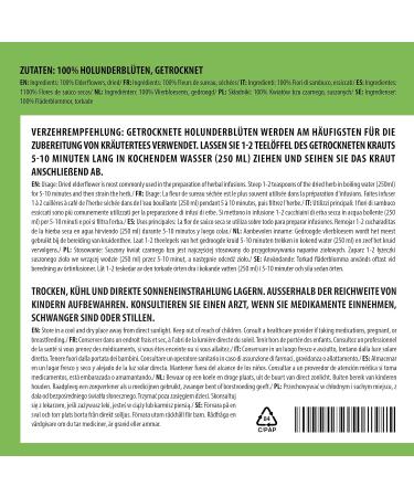 Alpi Investment OOD Elderflower tea rubbed elderflower gently dried elderflower tea 100 pure and natural 250 GR - Buy Online on GoSupps.com
