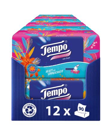 Tempo tissue box scented "POWER and SENSUALITY" 6 packs x (2 pack) 90 tissues