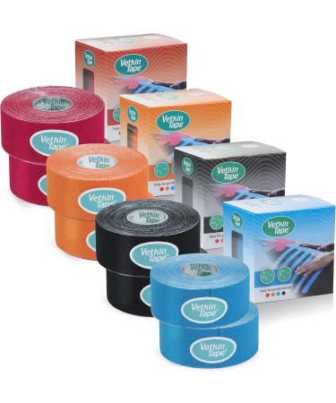 Vetkintape Kinesiology Tape for Animals - Red (3cm x 5m) | Latex-Free T V-Certified Kinesiotape for Horses & Dogs | 25% Stronger Adhesive | Pack of 2 Rollers - Buy Online on GoSupps.com