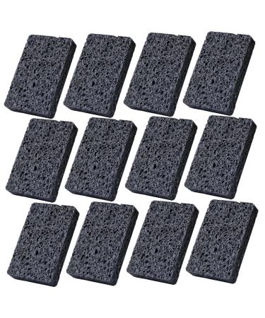 Dish Sponge 12Pcs Non-Scratch Scrub Sponge Absorbent Kitchen Sponges Quick Foaming Dish Scrubber Pads for Effortless Cleaning Dishes Pots Black