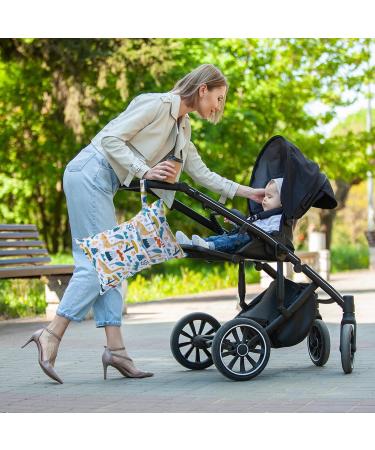 Hbselect 2PC Waterproof Diaper Bag Set with Zipper Wet Wipes Organizer for Babies & Toddlers Jungle Design - Buy Online on GoSupps.com