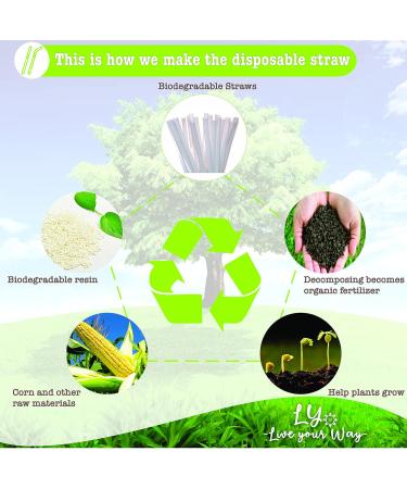 200-Pack Bendy/Flexible Plant-Based 100% Compostable and Biodegradable Straws -Live your Way- Flexible Straws / Vegetable-Based & Eco-Friendly Drinking Straws Alternative to Plastic and Paper Straws / Durable and Flexible / Special Packaging Easy to Open  - Buy Online on GoSupps.com