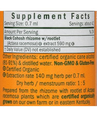 Herb Pharm Organic Black Cohosh Extract 1 Fz - Buy Online on GoSupps.com