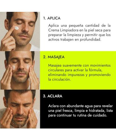  Lehman Facial cleansing cream - probiotic technology - men's facial cleanser - facial cleansing kit - shea butter and kaolin. 50ml - Buy Online on GoSupps.com