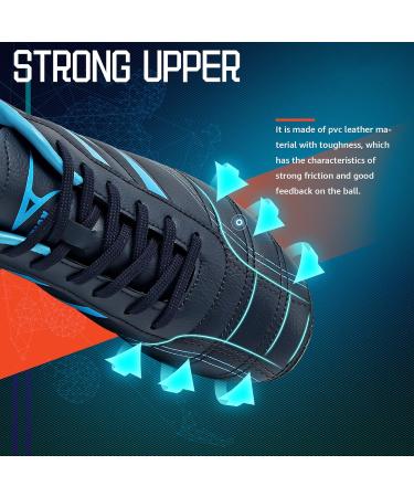 Buy Littleplum Kids Football Boots - Outdoor Athletic Soccer Shoes in Black/Blue (EU 36) | Top Quality & International Shipping - Buy Online on GoSupps.com