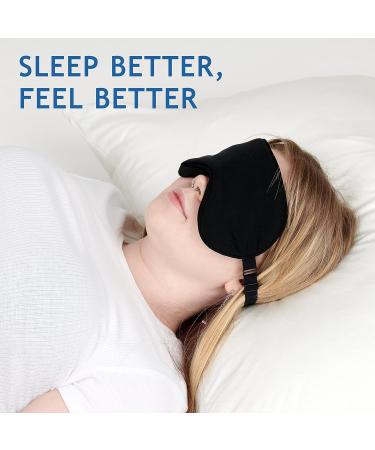 Adjustable Tencel Lyocell Sleeping Mask for Men & Women - Breathable Blindfold for Travel, Yoga, Nap - Soft Eye Shade Cover - Buy Online on GoSupps.com
