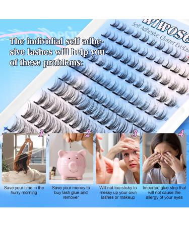 Self Adhesive Eyelashes - No Glue Needed, Natural Look Cluster Lashes (120pcs, 8-16MM) - Reusable & Beginner-Friendly - Buy Online on GoSupps.com