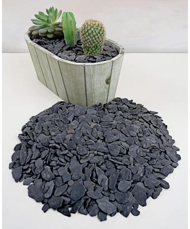 Landare Black Pebble Stones 1.8kg - Decorative Stones for Vases Aquariums & Gardens (6-10 mm) - Premium Gravel & Decoration - Buy Online on GoSupps.com