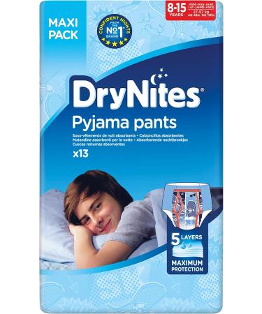 Huggies Drynites Night Diapers for Boys (8-15 Years) - 52 Pieces + 28 Mattress Inserts - Best Bedwetting Solution - Buy Online on GoSupps.com