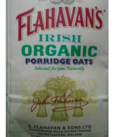 Flahavan's Flahavans Organic Irish Oatmeal Porridge 1 kg (pack of 2)